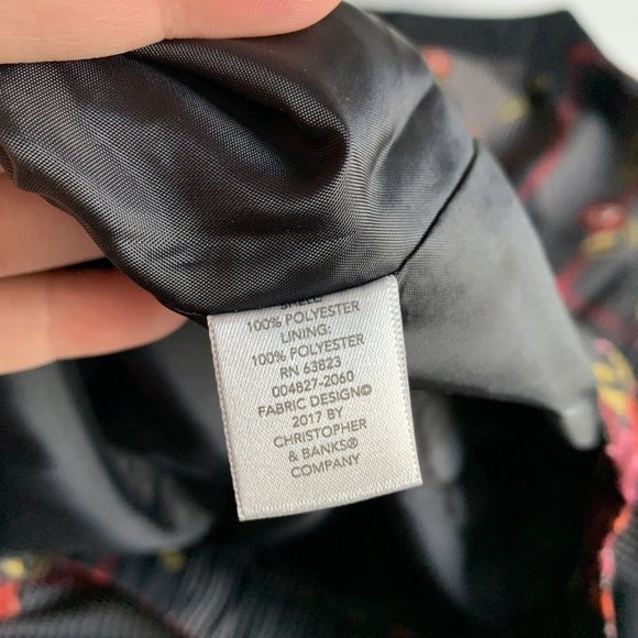 CJ Banks NWT Bomber Jacket Lightweight Floral Plaid Size 1X - Picture 5 of 6